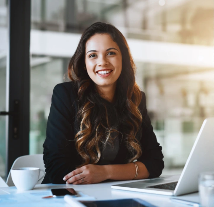 woman with laptop